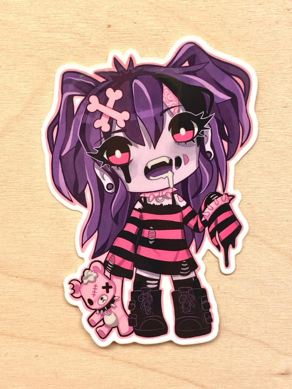 Kawaii Zombie Girl Sticker Kawaii Zombie Girl Sticker