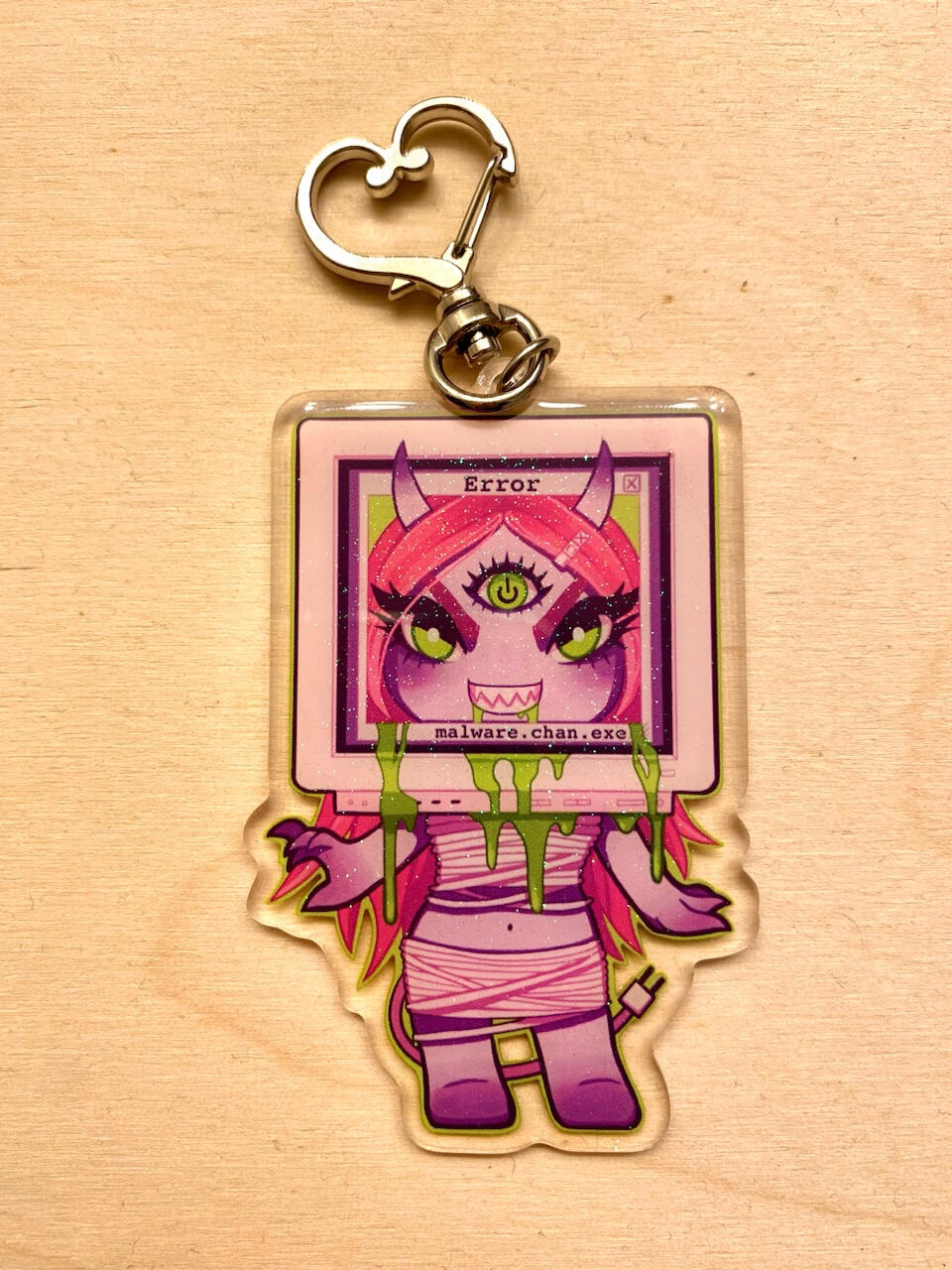 Malware-Chan Keychain Side 1 Malware-Chan Keychain Side 1