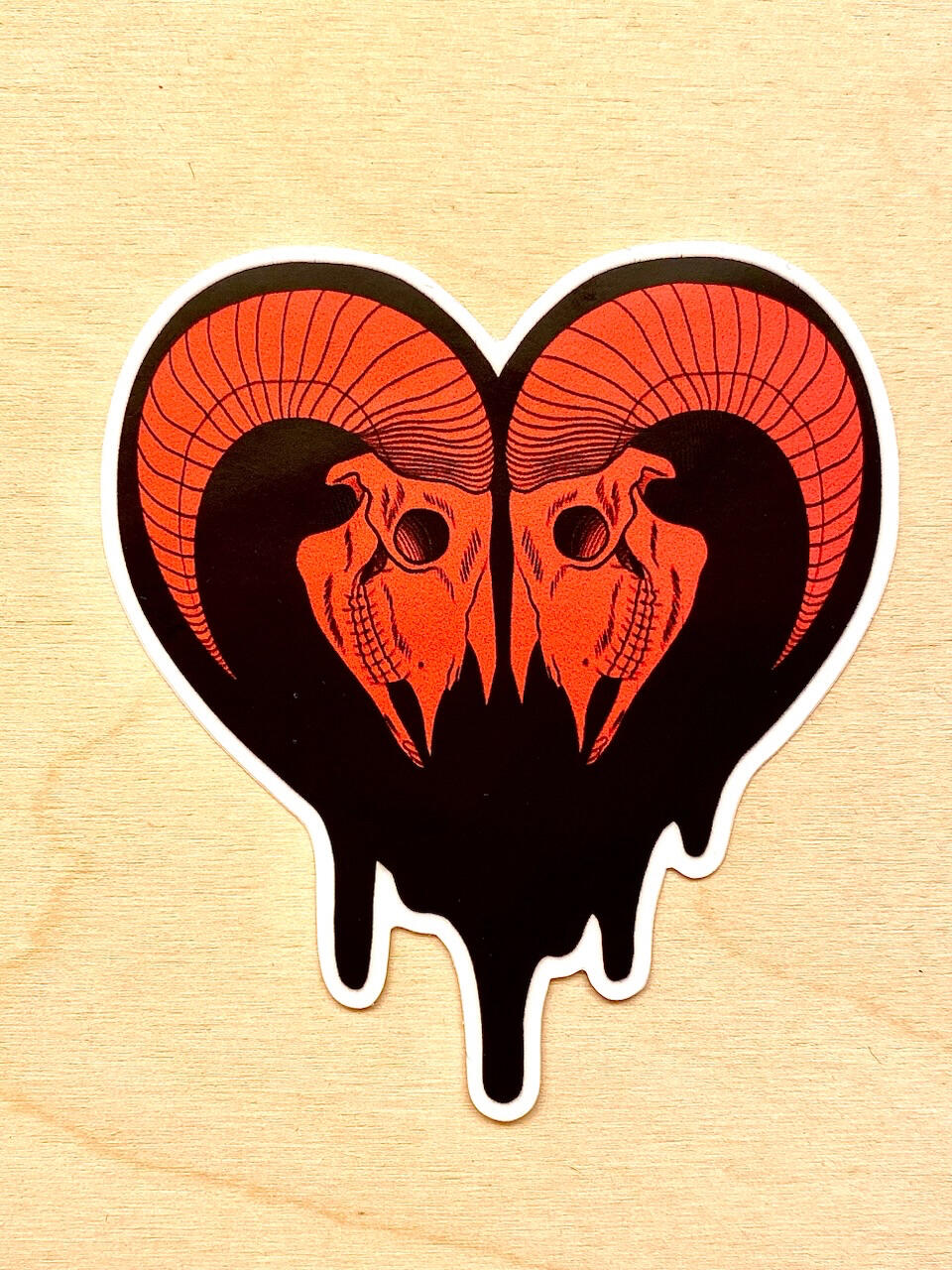 Ram Skull Hear Sticker Ram Skull Hear Sticker
