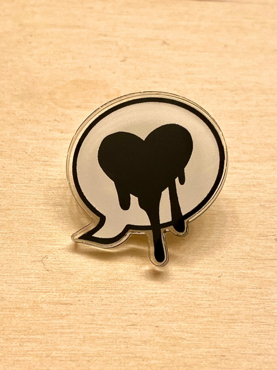 Heart Speech Bubble Pin Heart Speech Bubble Pin