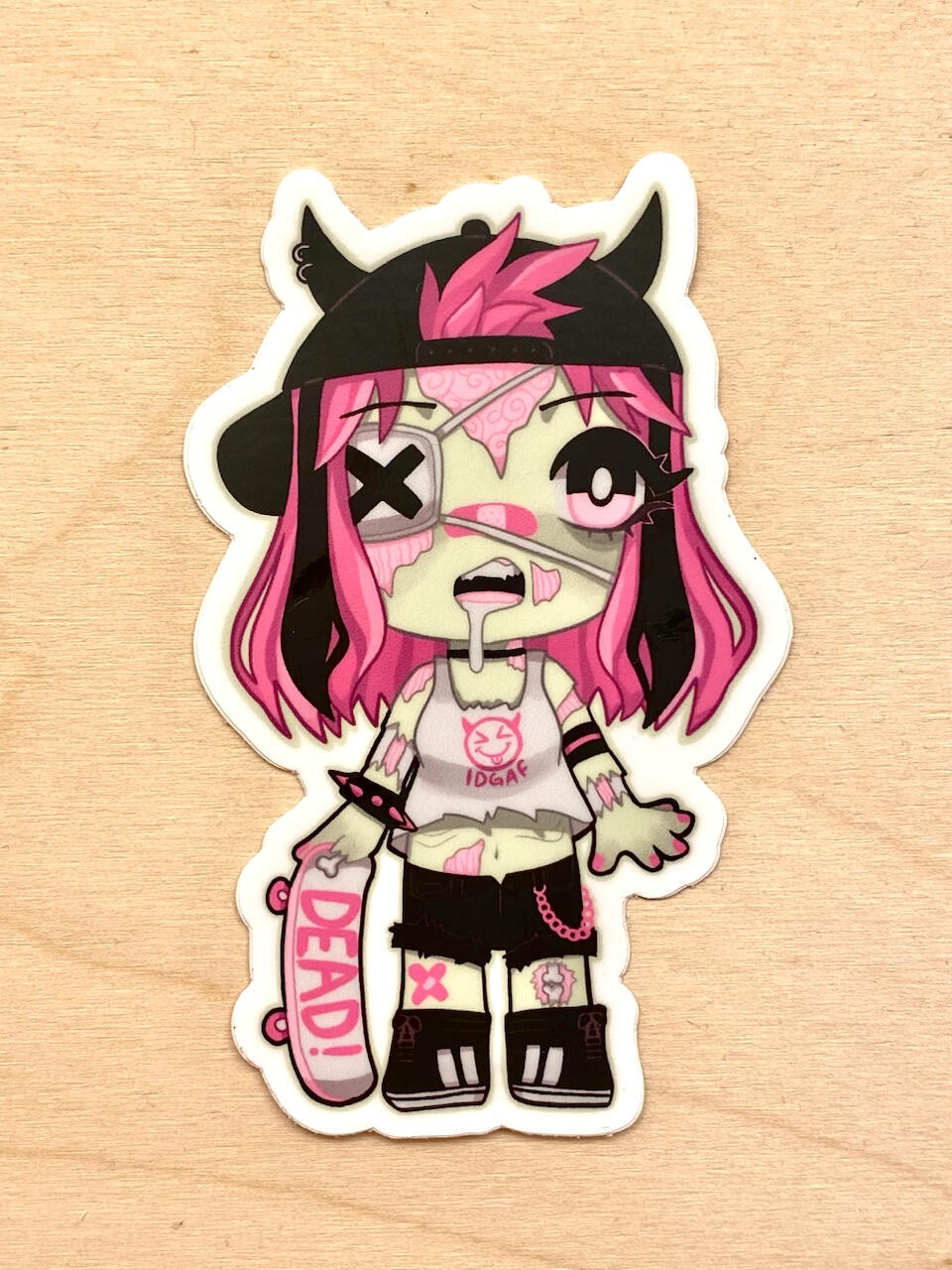 Sk8ter Zombie Girl Sticker Sk8ter Zombie Girl Sticker