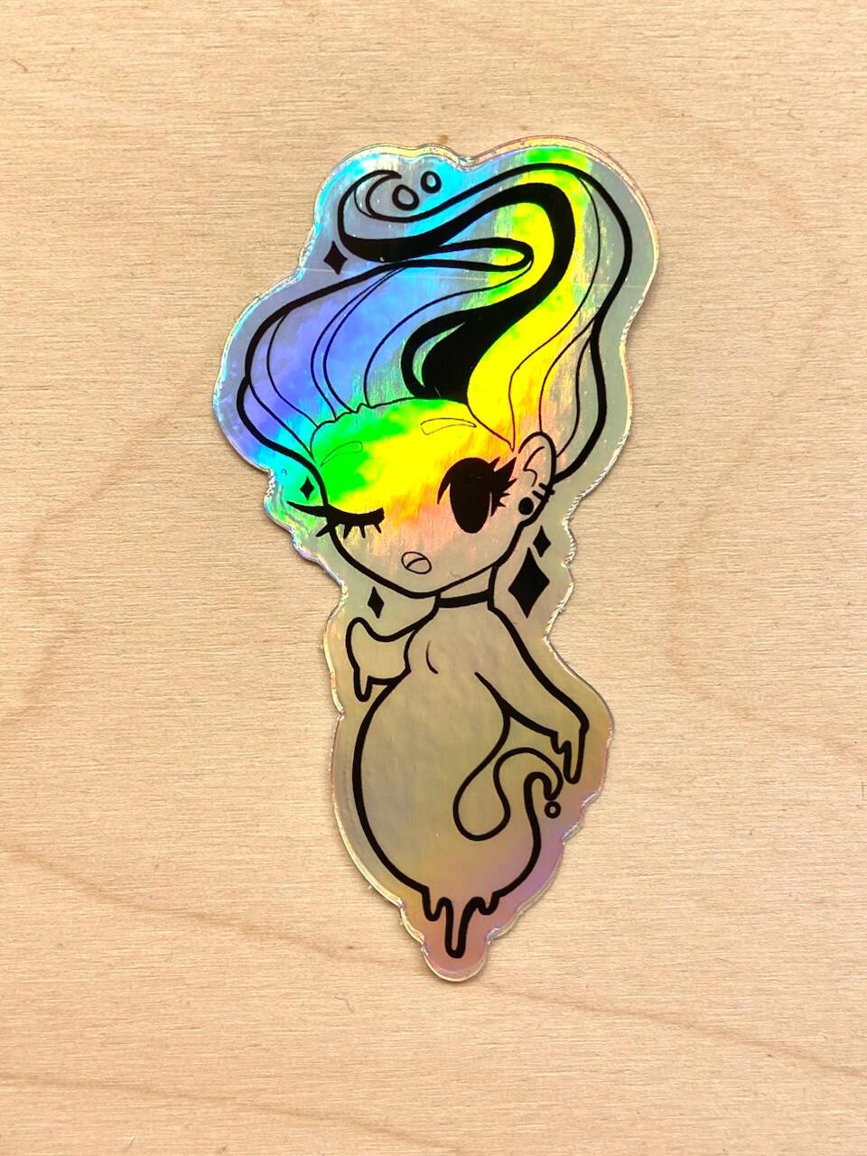 Holo Ghost Girl Sticker Holo Ghost Girl Sticker