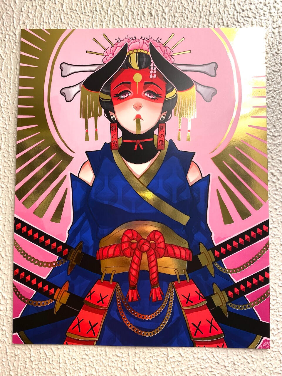 Demon Sword Geisha Foil Print Demon Sword Geisha Foil Print